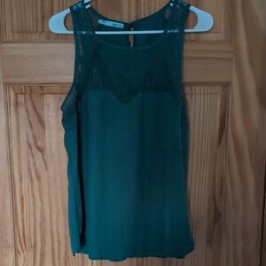 Maurices Teal Lace Tank Top